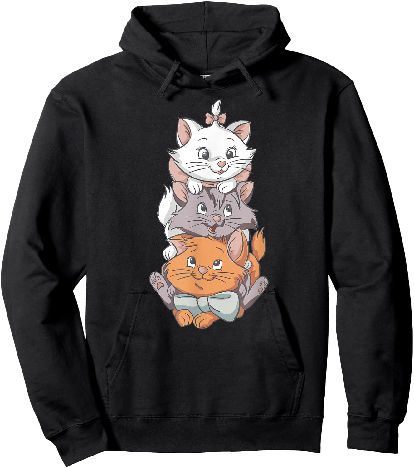 Aristocats Cute Cats , Black, S Hoodie - Hoodie | Black