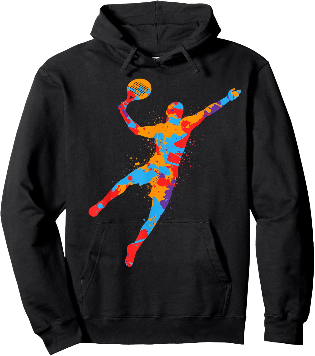 Padel Tennis Colourful Padel Player Padel Tennis Padel Hoodie - Hoodie | Black