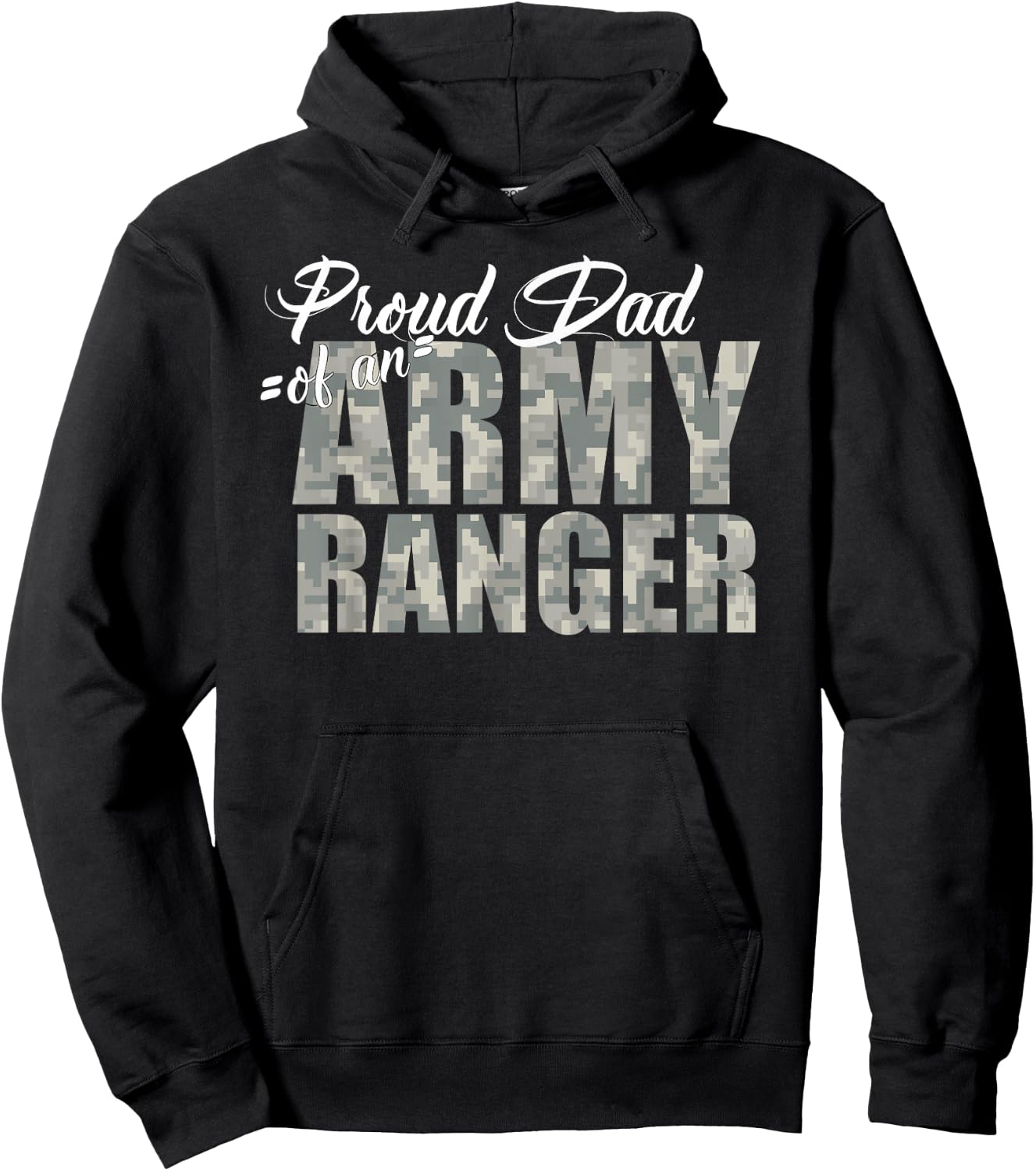 Proud Dad of an Army Ranger Hoodie - Hoodie | Black