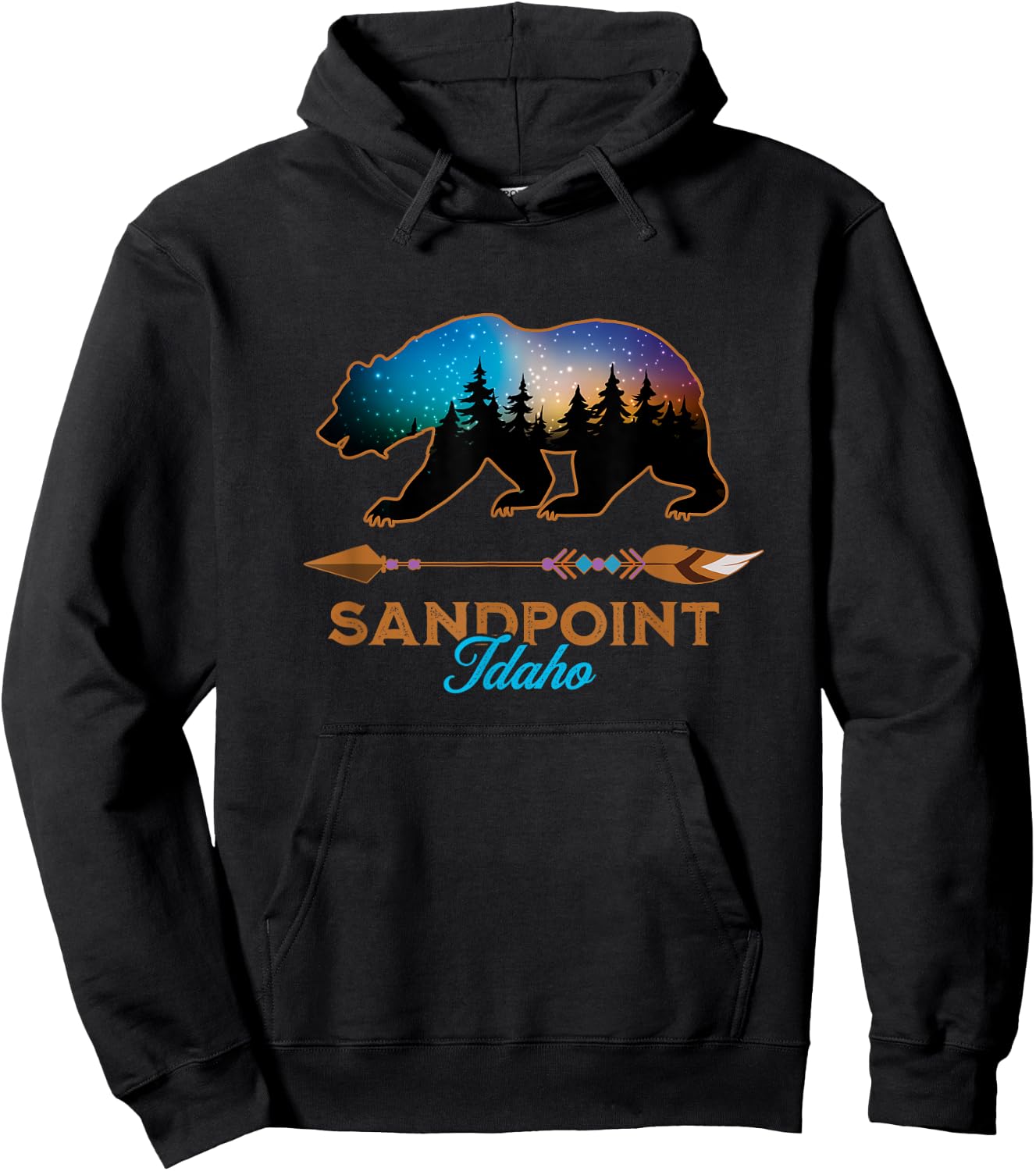 Sandpoint Idaho USA Lake Pend Orielle Vacation Souvenir Hoodie - Hoodie | Black