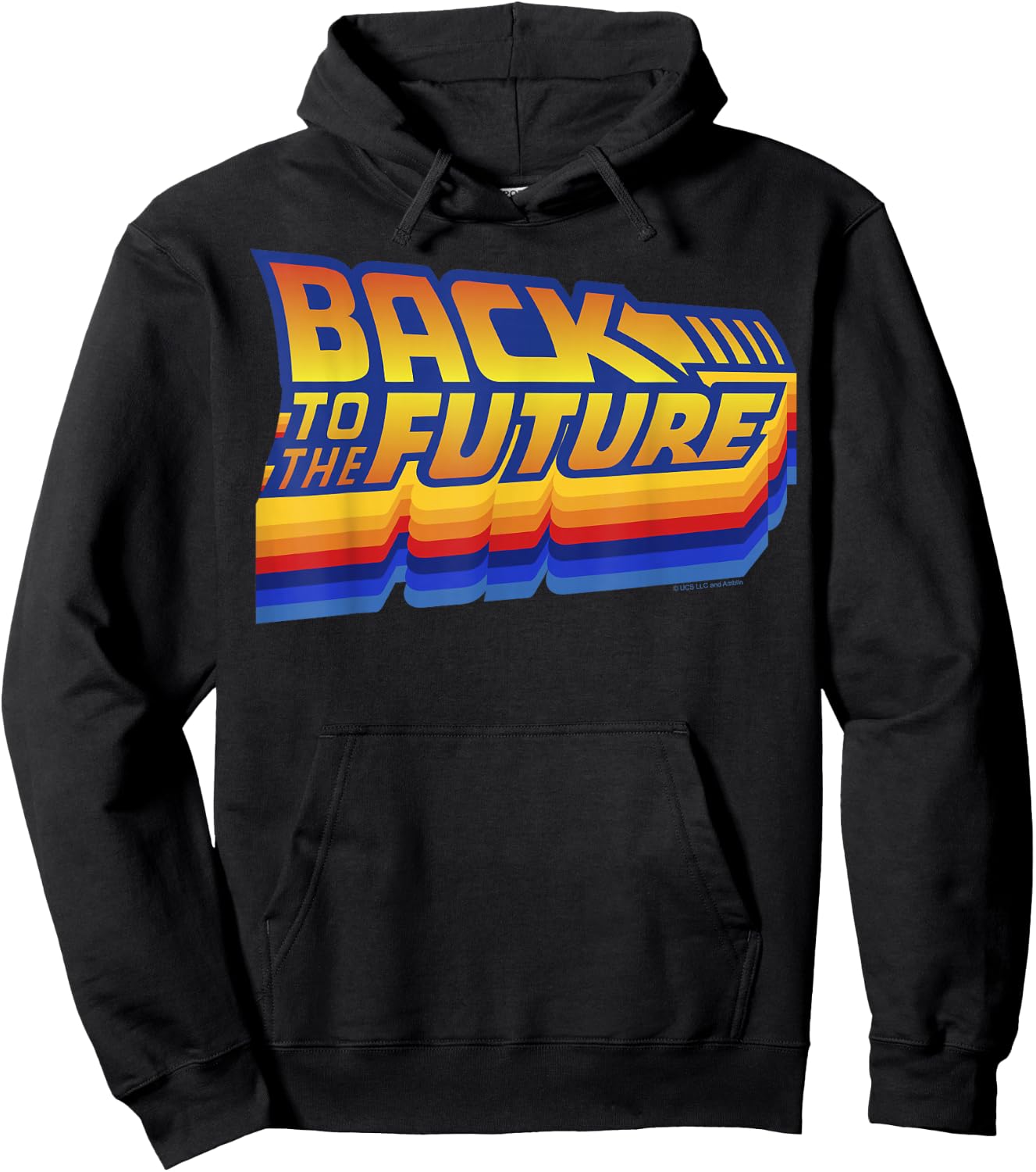 Back to The Future 35th Anniversary Retro Logo Hoodie - Hoodie | Black