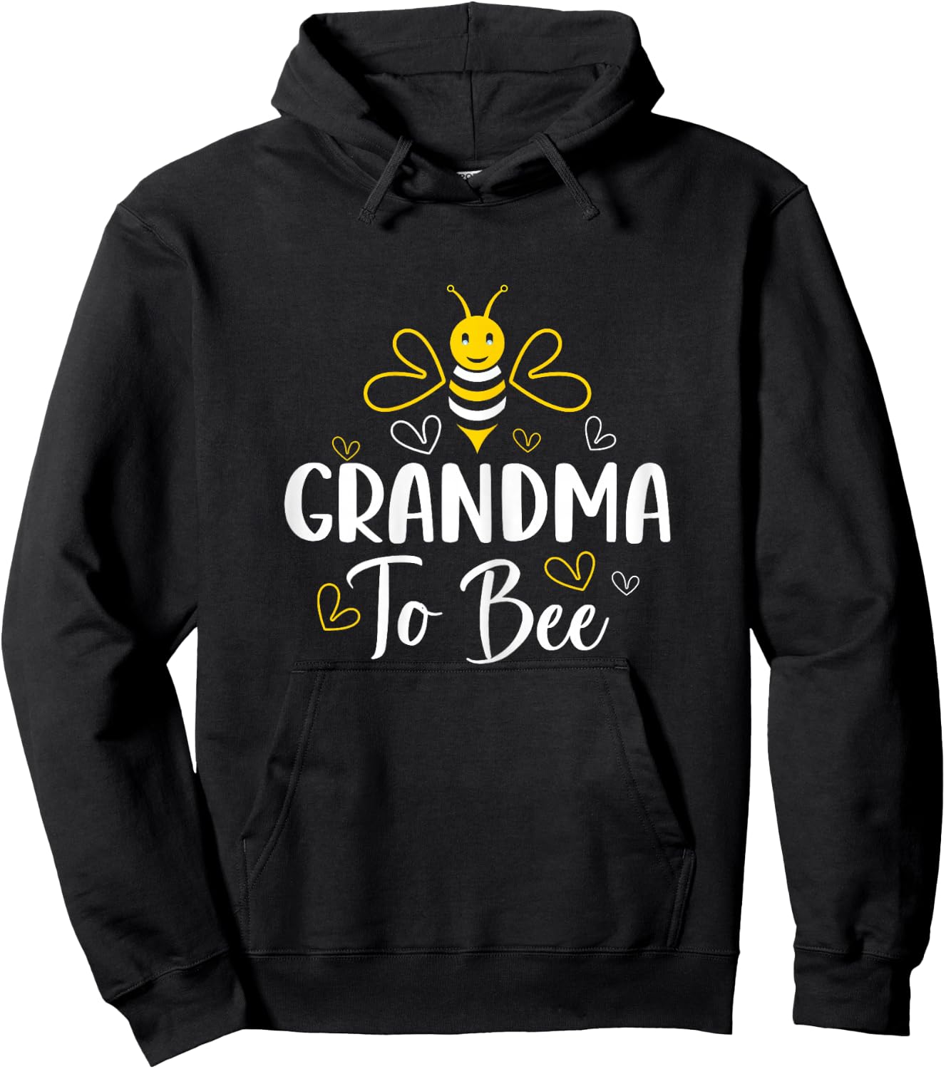 Grandma to Bee Cute Funny Pregnancy Announcement Grandma Hoodie - Hoodie | Black