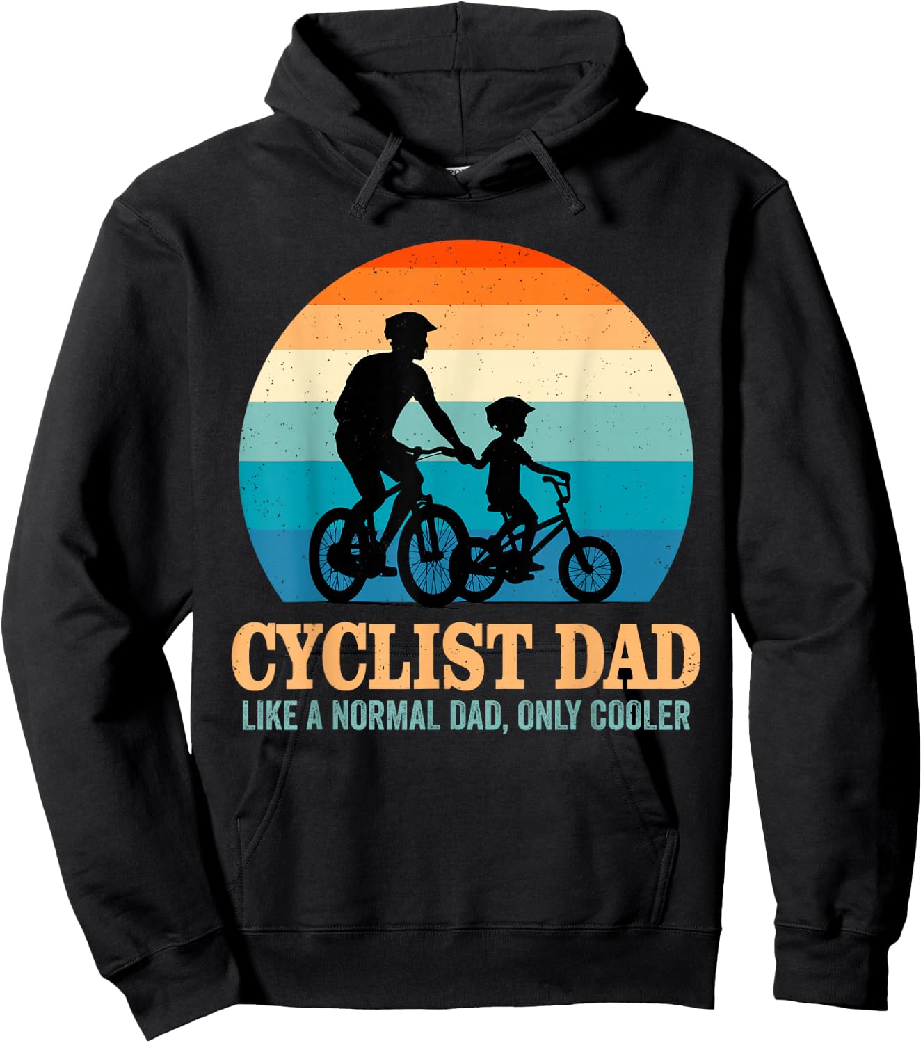 Cyclist Dad Fathers Day Cycling Bicycle Lover Biker Papa Men Hoodie - Hoodie | Black