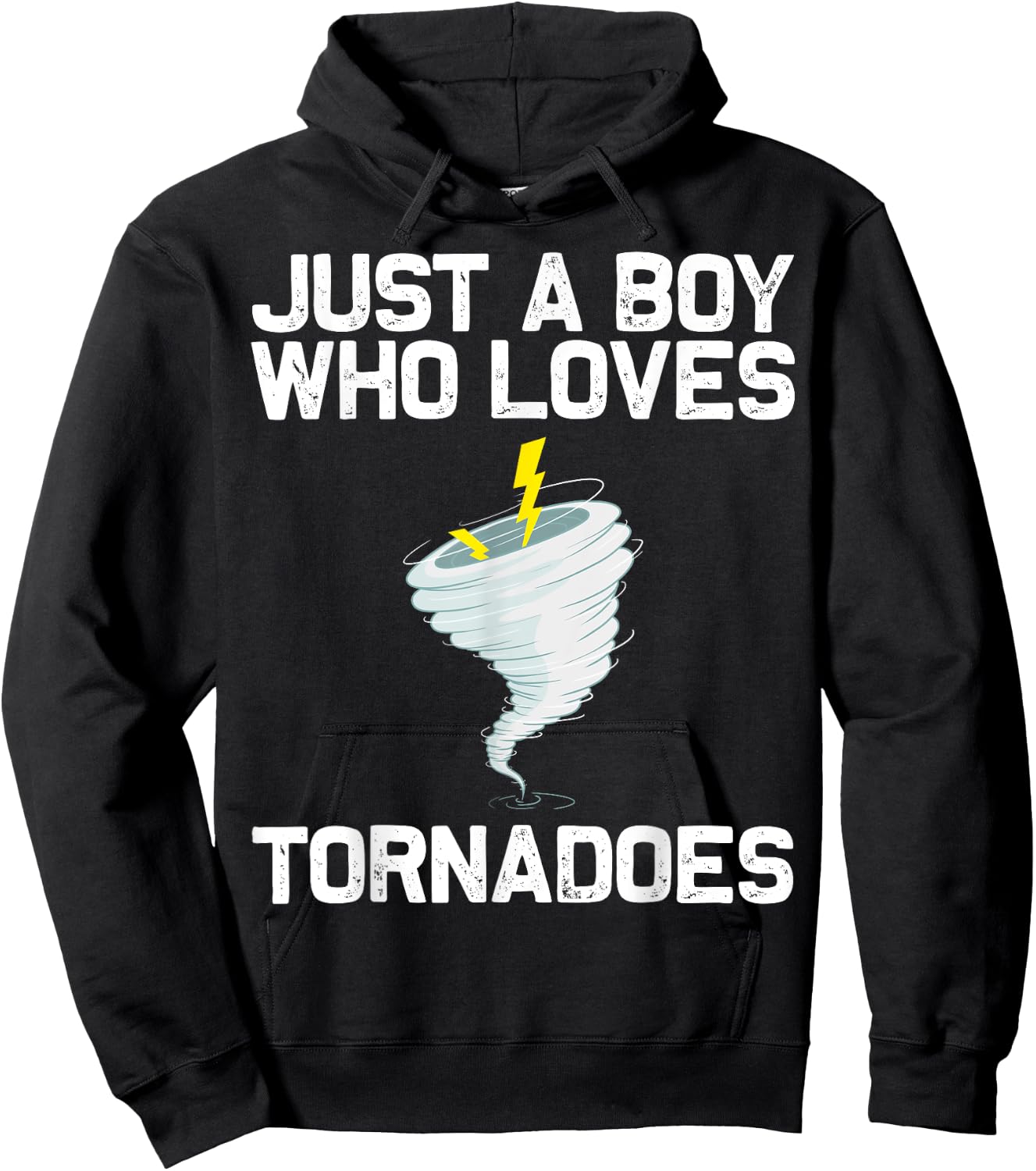 Funny Tornado Gift Boys Kids Hurricane Weather Chaser Hoodie - Hoodie | Black