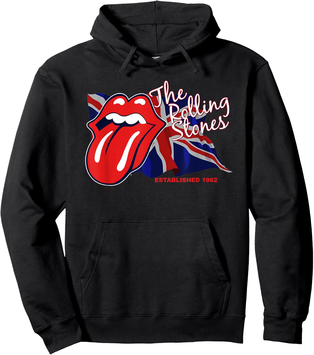 The Rolling Stones UK Flag Hoodie - Hoodie | Black