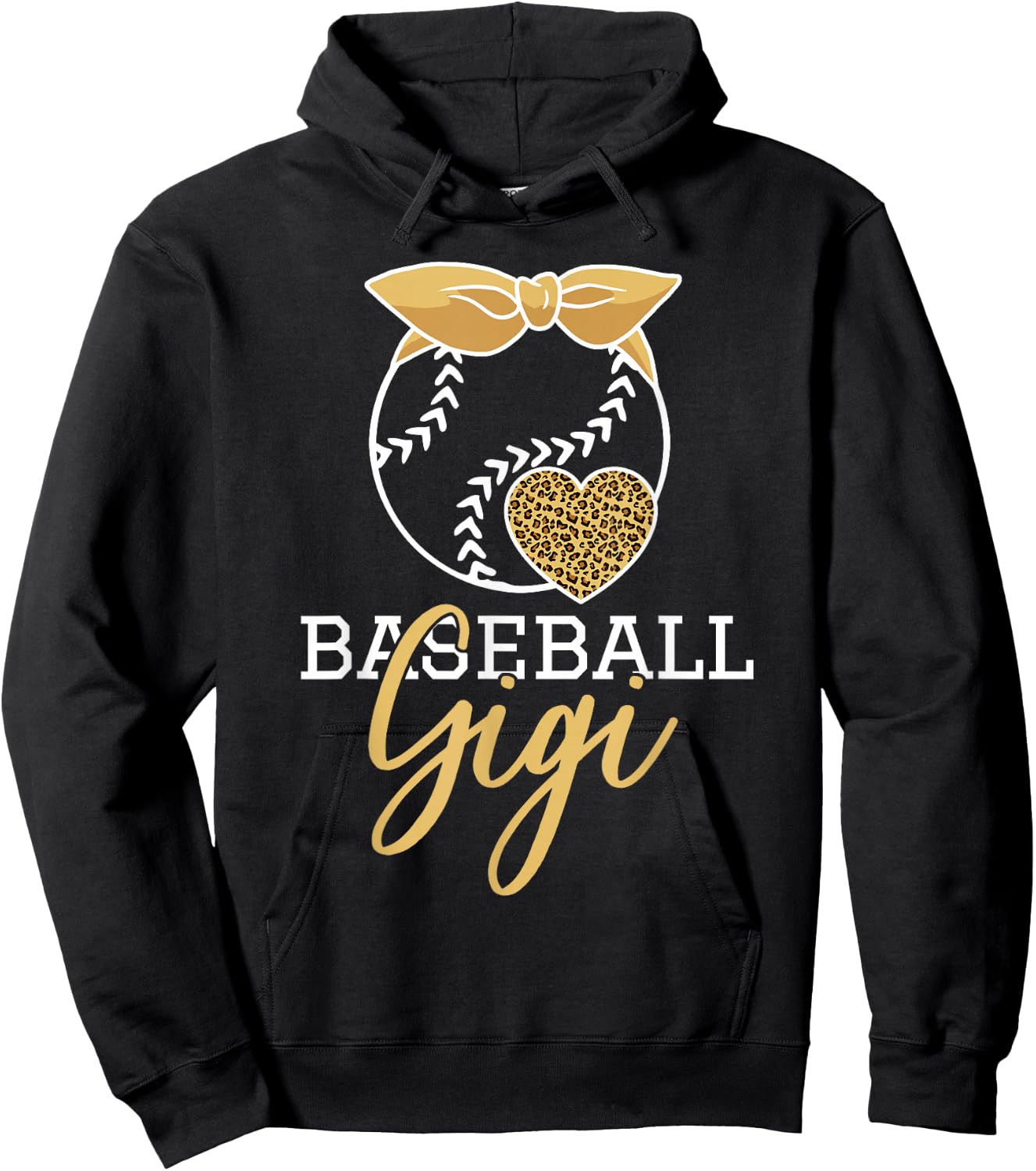 Baseball Gigi Leopard Women for Grandma Hoodie - Hoodie | Black