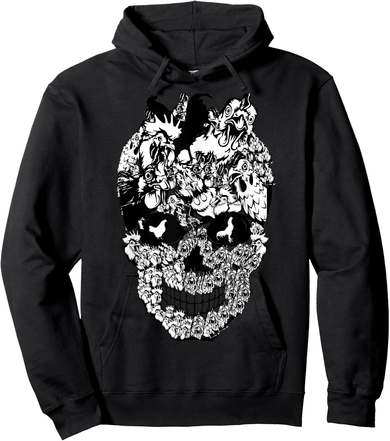 Matching Family chicken Skull Costume Halloween funny 2022 Hoodie - Hoodie | Black