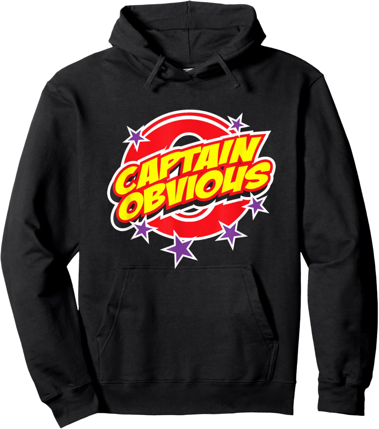 Captain Obvious Funny Superhero Easy Hero Costume Comic Hoodie - Hoodie | Black