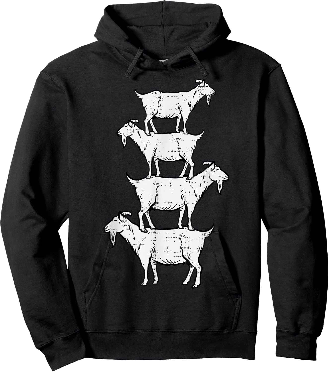 Goats Stack Funny Farm Animal Livestock Farmer Men Women Kid Hoodie - Hoodie | Black