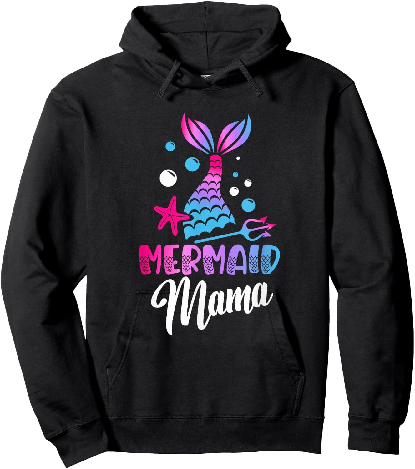 Mermaid Mama Mermaid Lover Underwater Fantasy Hoodie - Hoodie | Black