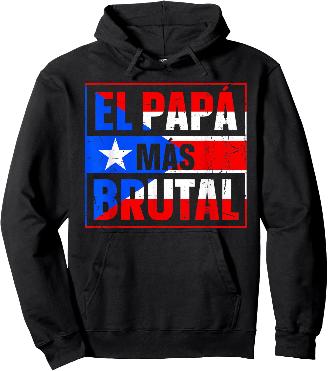 El papa mas brutal Design for a Puerto Rican dad Hoodie - Hoodie | Black