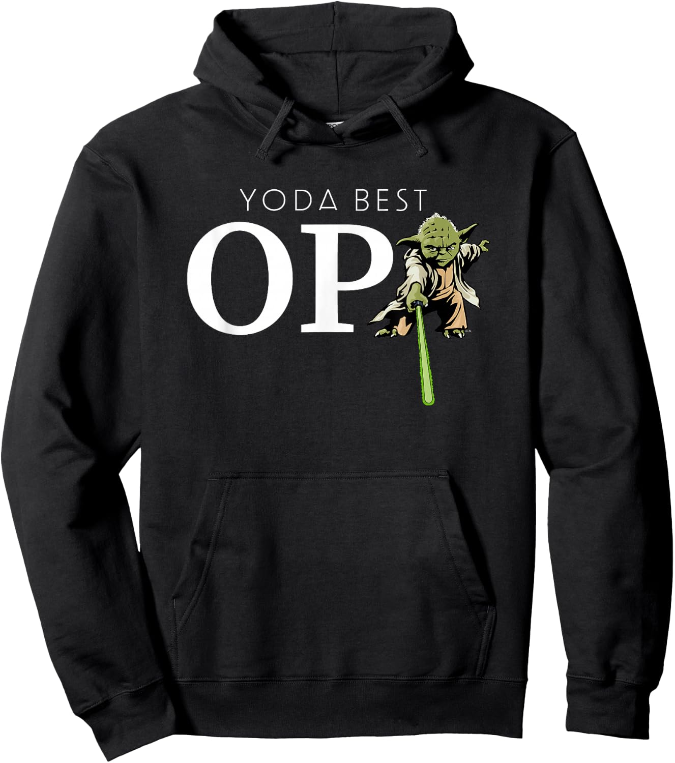 Star Wars Yoda Lightsaber Best Grandpa Birthday Father's Day , black Hoodie - Hoodie | Black