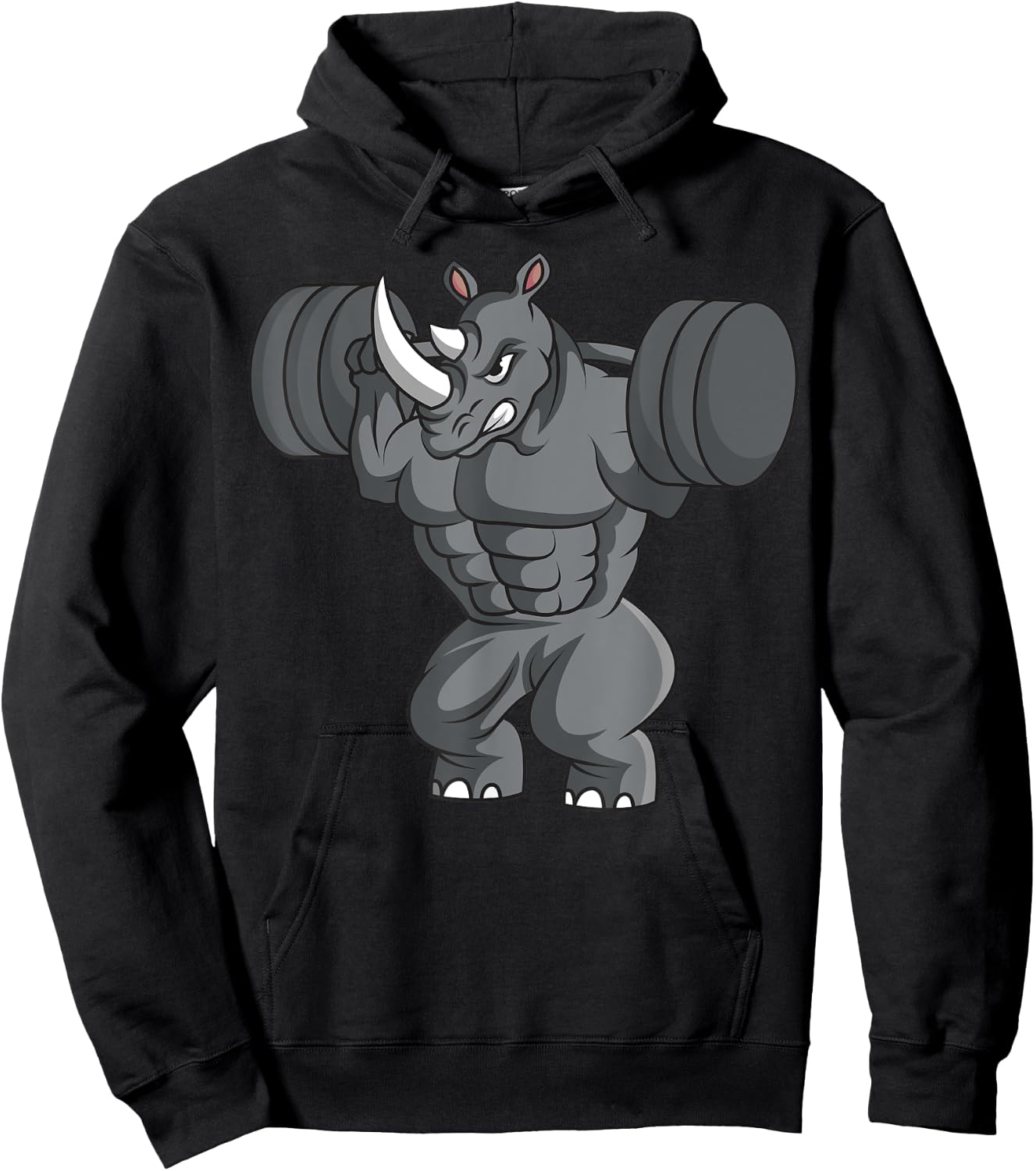 Rhino Weightlifter Rhinoceros Lover Wildlife Safari African Hoodie - Hoodie | Black