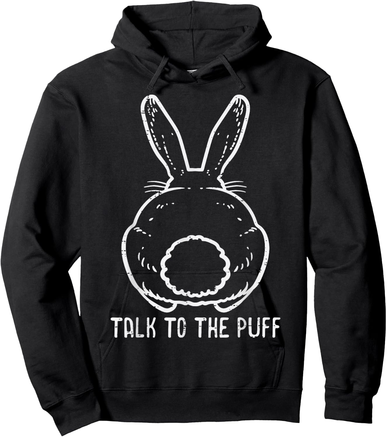 Bunny Talk To The Puff Easter Funny Rabbit Men Women Kids Hoodie - Hoodie | Black