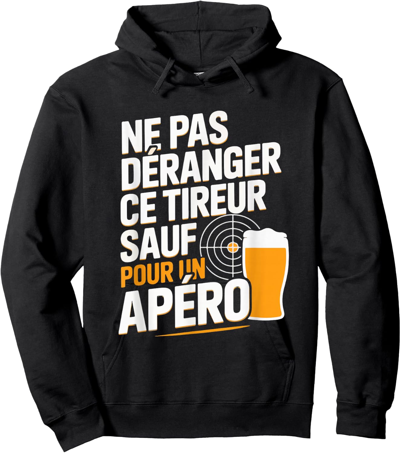 Shooting Sporty Aperitif Man Humor Gift Shooter Funny Beer Hoodie - Hoodie | Black