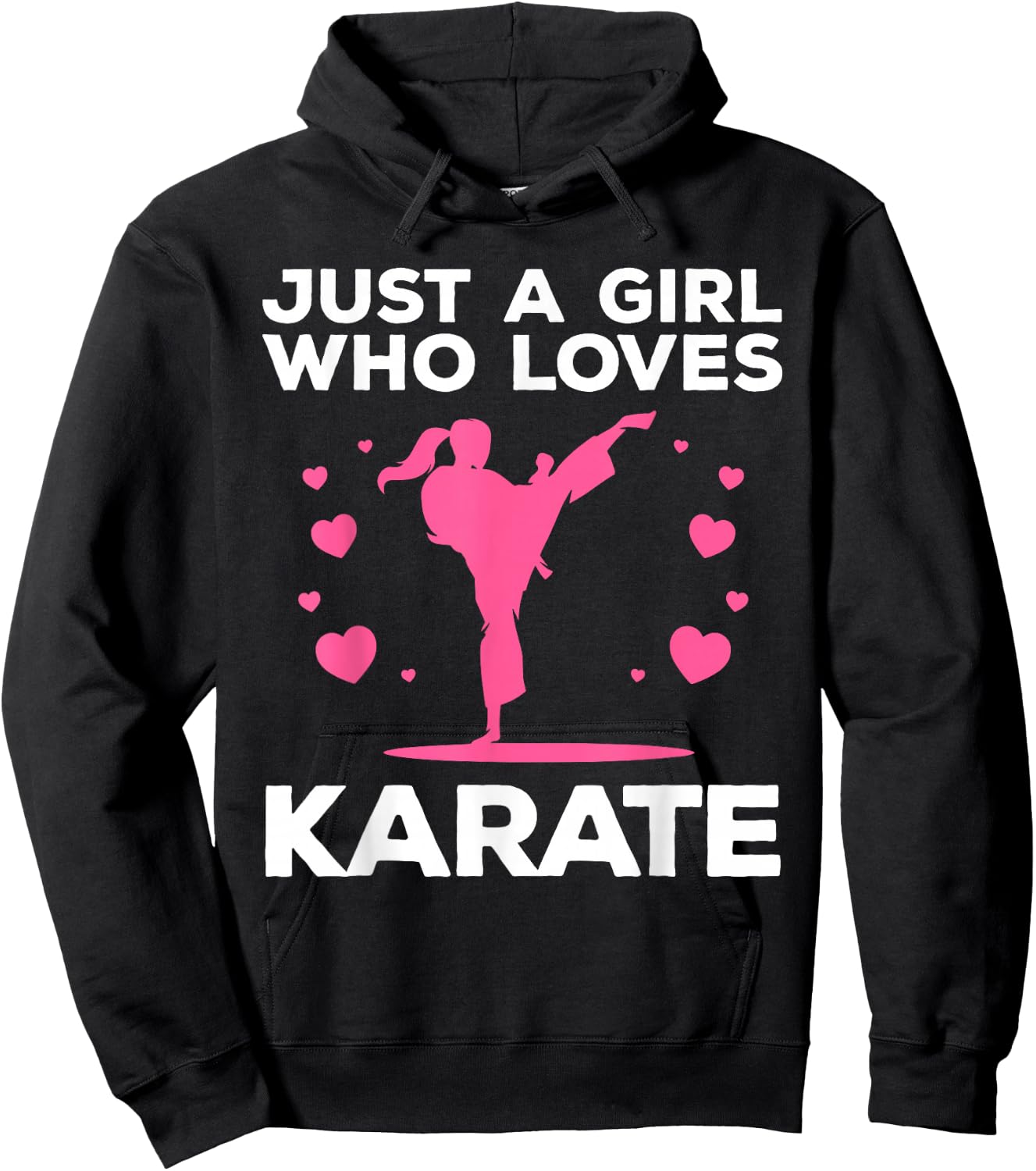 Funny Karate Girls Karate Black Belt Martial Arts Hoodie - Hoodie | Black