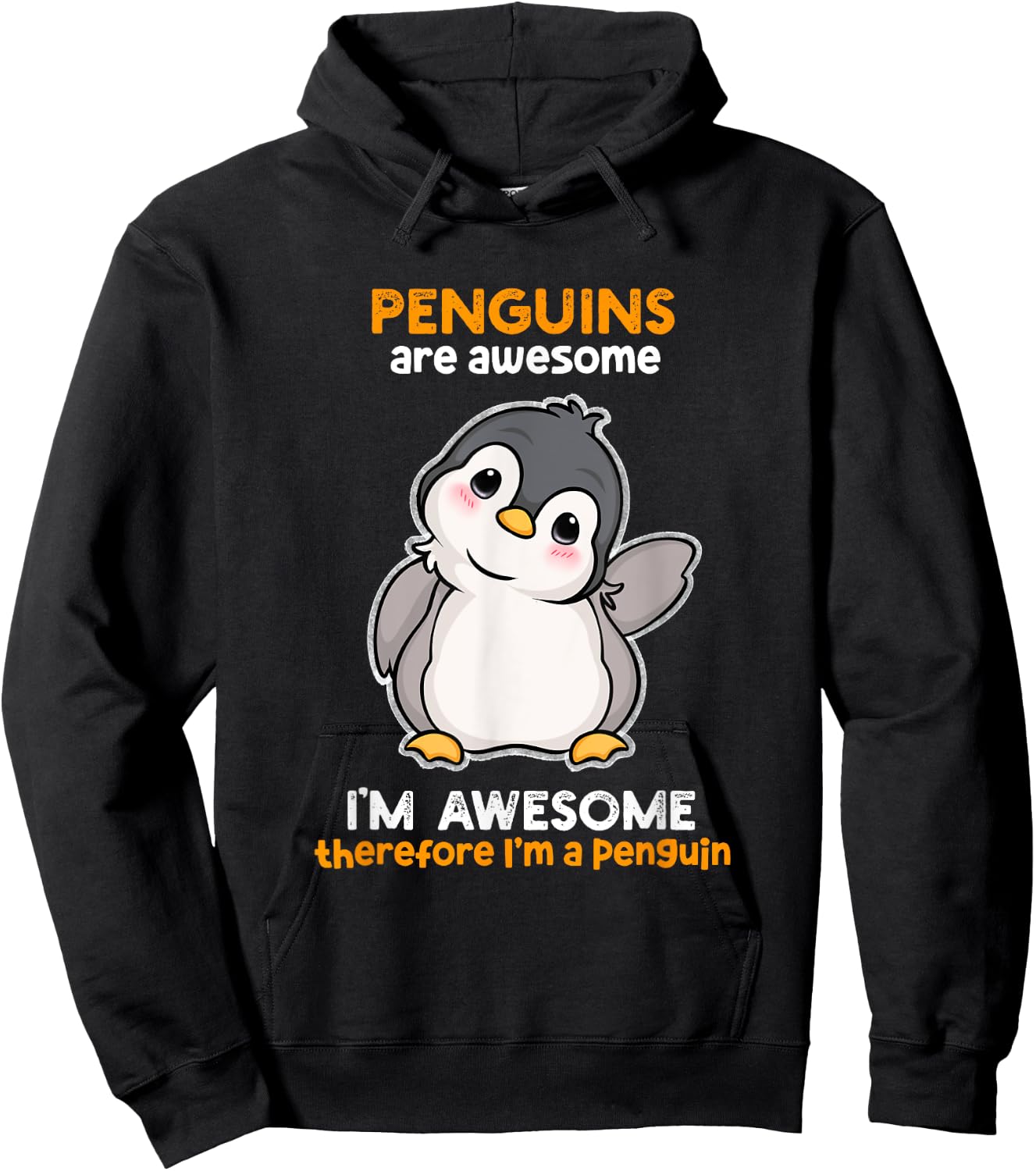 Penguins Are Awesome Girl Kids Boys Women Penguin Hoodie - Hoodie | Black