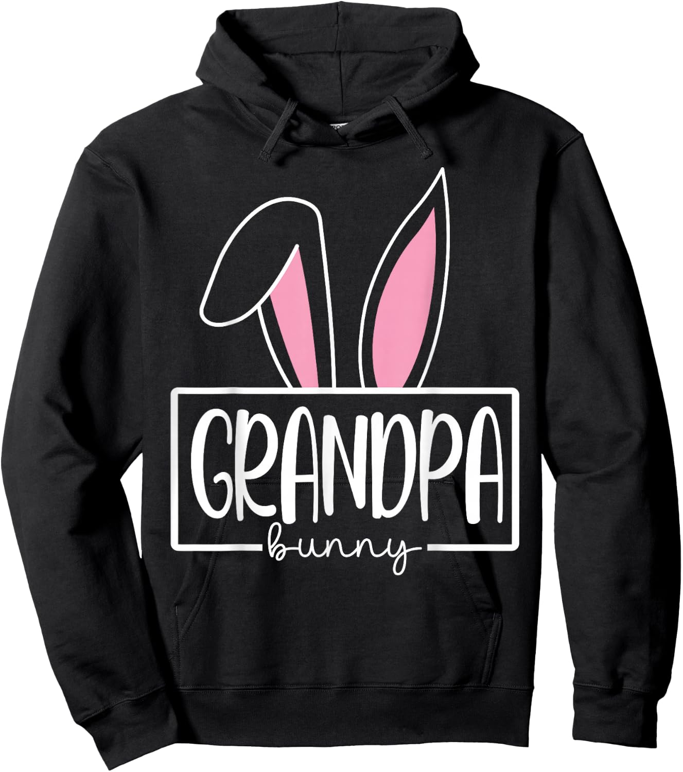 Funny Grandpa Bunny Happy Easter Family Matching Hoodie - Hoodie | Black