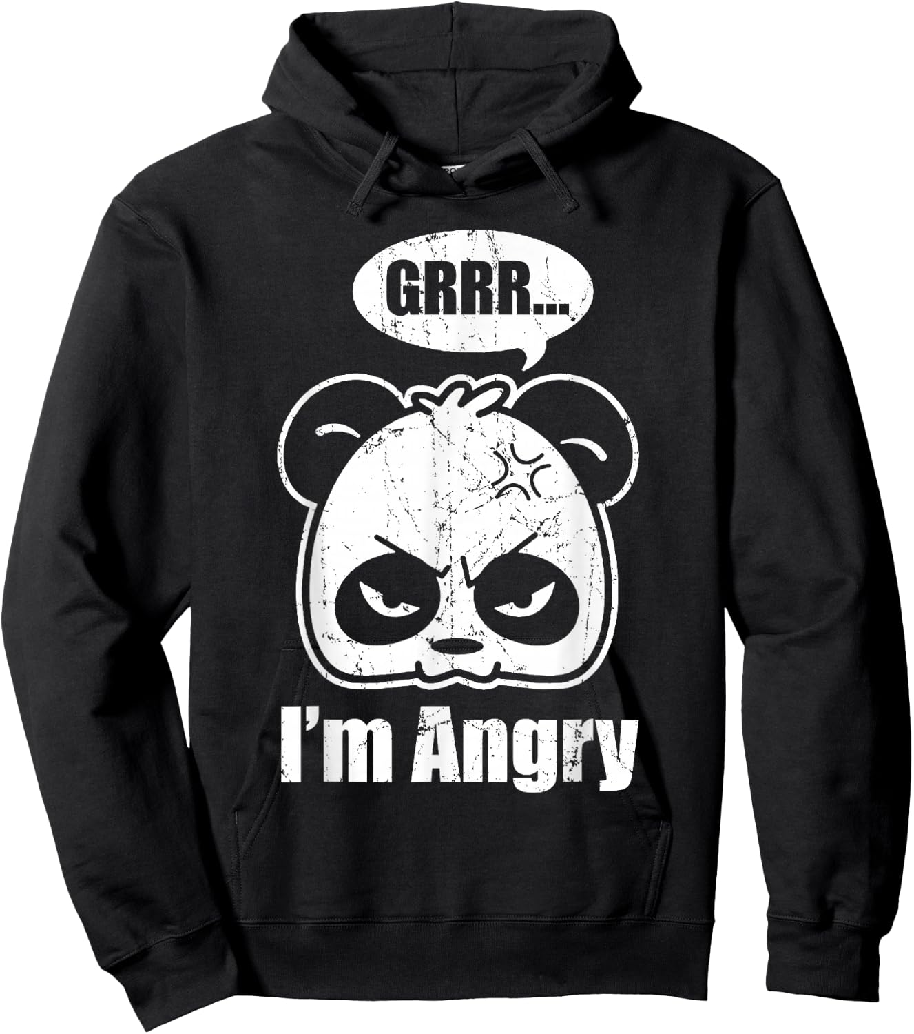 Cute Panda | Grrr... I'm Angry | Funny Panda Lovers Hoodie - Hoodie | Black
