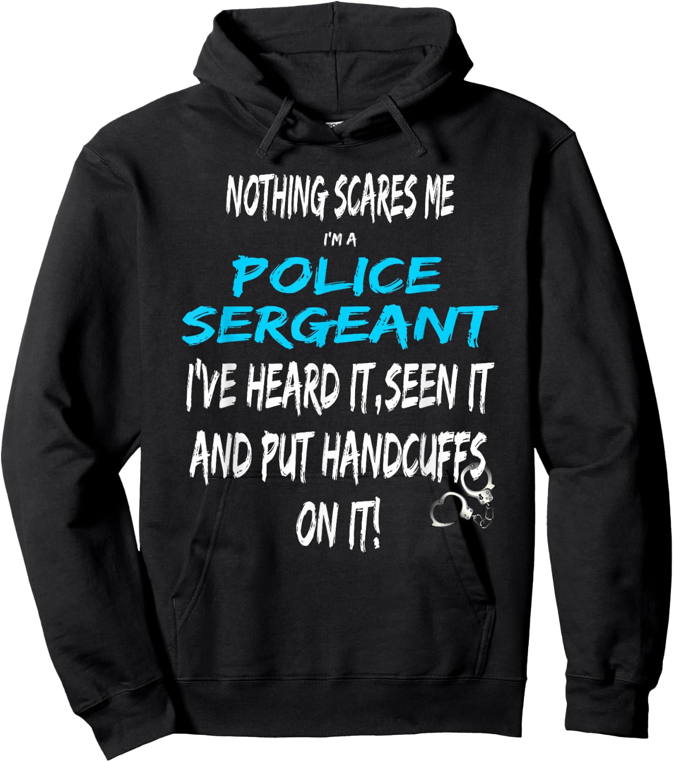 Funny Police Sergeant Promotion Sergeant Hoodie - Hoodie | Black