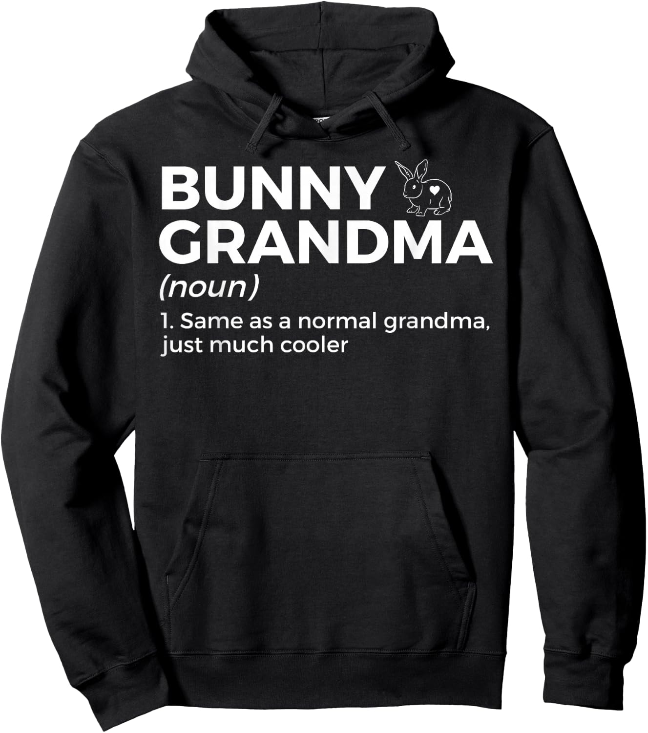 Bunny Grandma Definition Rabbit Lover Hoodie - Hoodie | Black