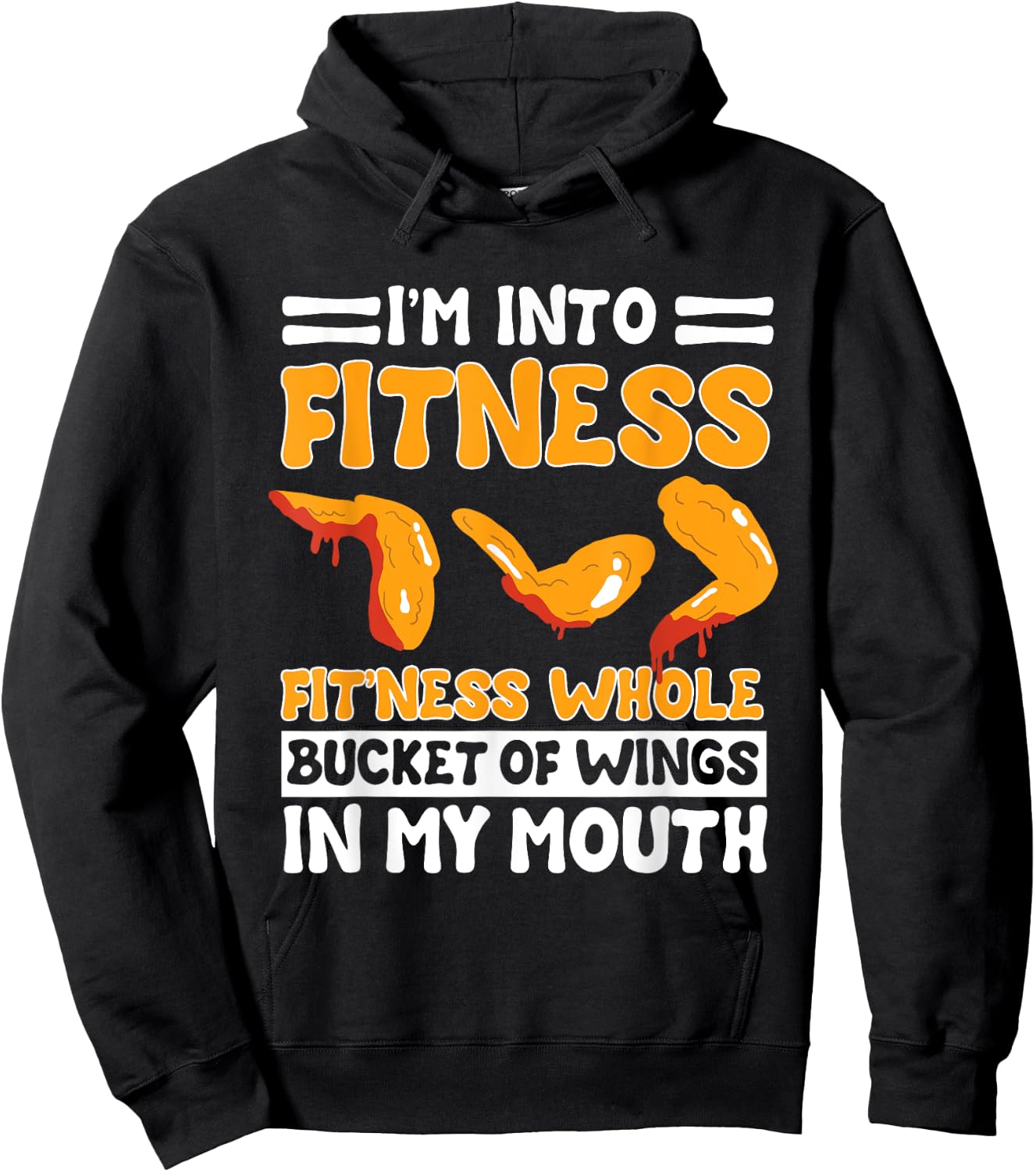 Chicken Wings Lover Fried Fast Food Buffalo Funny Foodie Hoodie - Hoodie | Black
