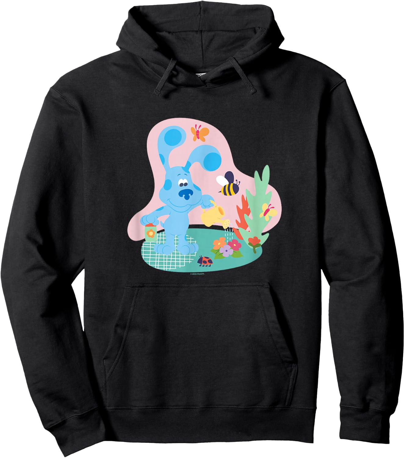 Blue's Clues & You Flower Garden With Blue Bees & Butterfly Hoodie - Hoodie | Black