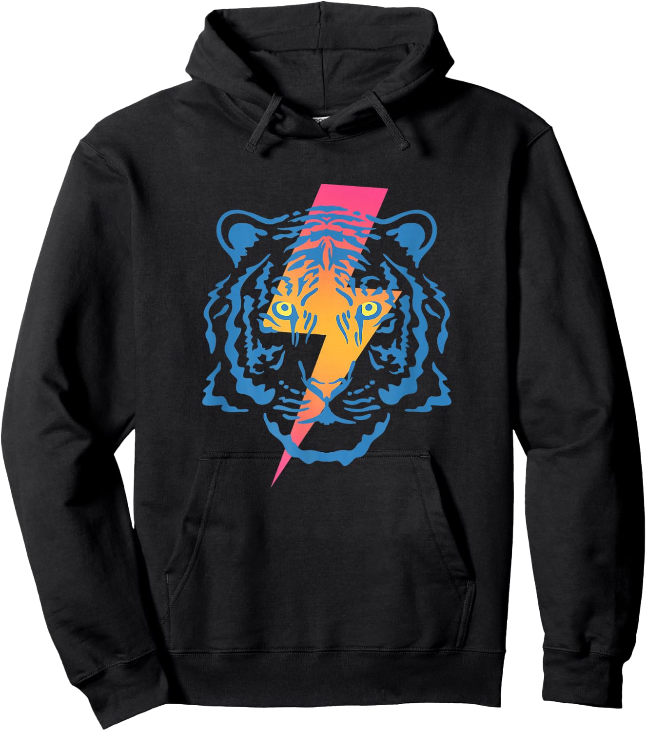 Vintage Tiger Bolt Of Lightning Chinese New Year Of Tiger Hoodie - Hoodie | Black