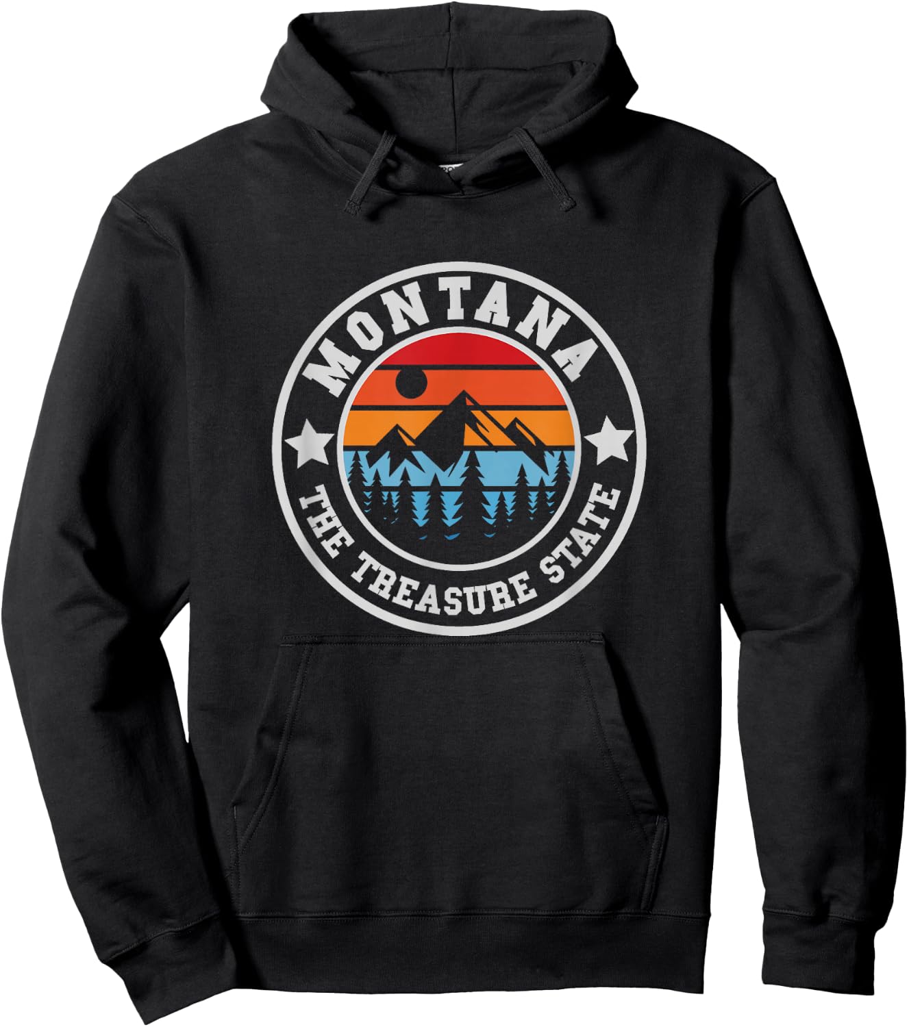Montana Outdoors - Throwback Design - Classic Hoodie - Hoodie | Black