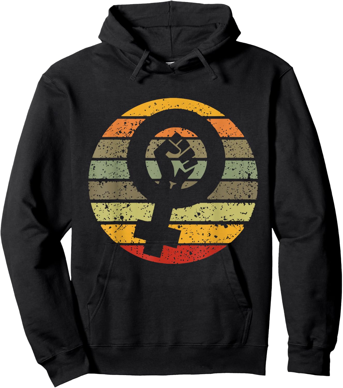 Feminismus Symbol Design Retro Vintage 70er 80er 90er Feministin Hoodie - Hoodie | Black
