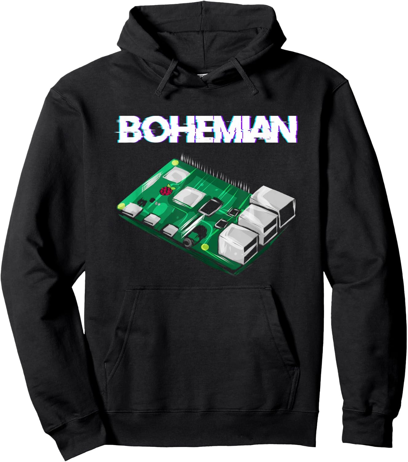 Bohemian Raspberry Computer Scientist Programmer Pi Gift Hoodie - Hoodie | Black