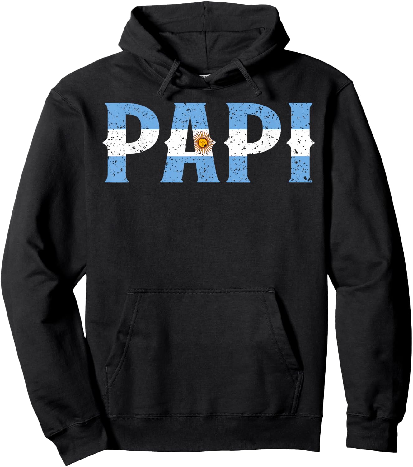 PAPI Argentine Flag Argentina Father's Day Patriotic Pride Hoodie - Hoodie | Black