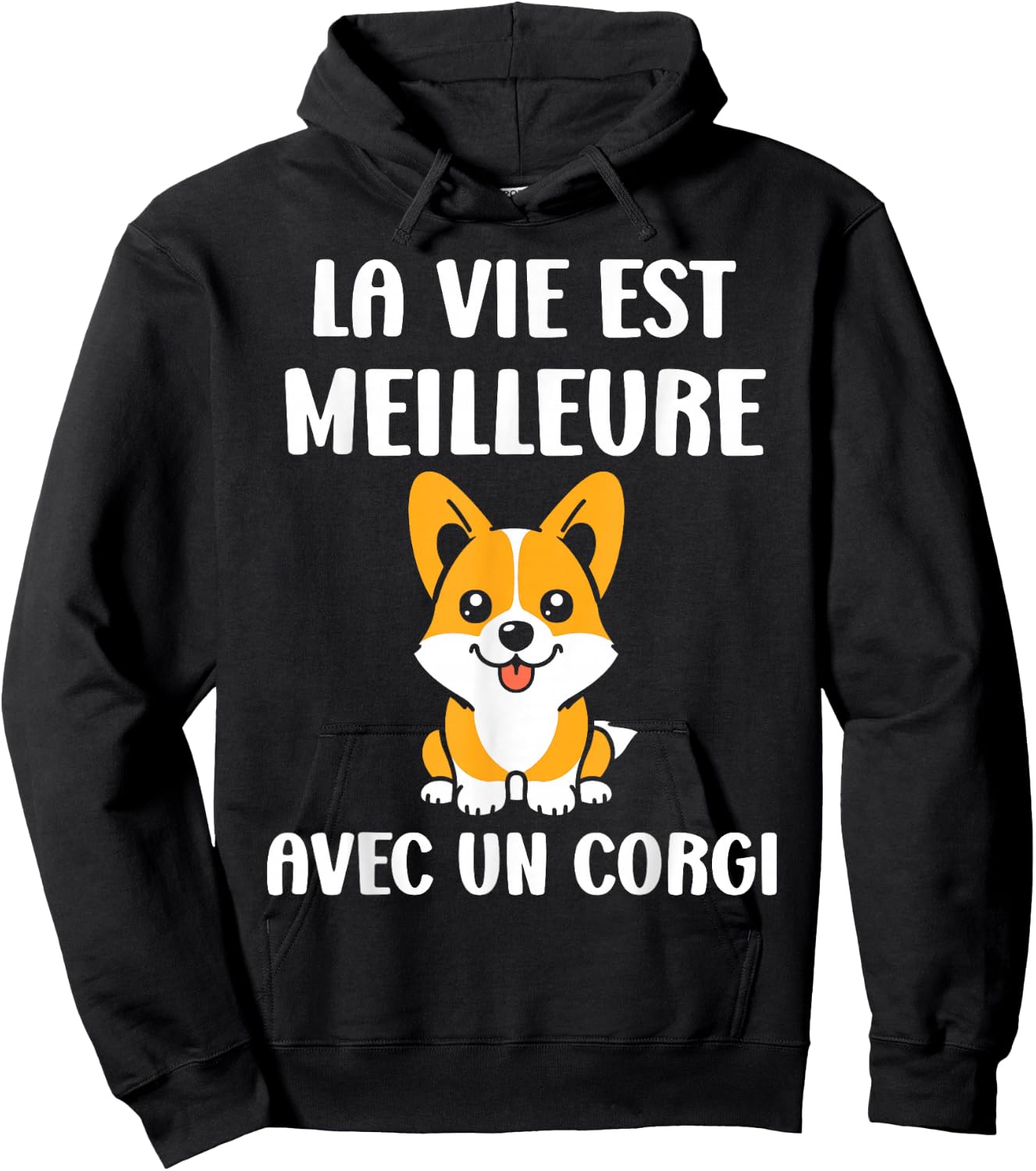 Humor dog Corgi Life is better with a Corgi , Black, S Hoodie - Hoodie | Black