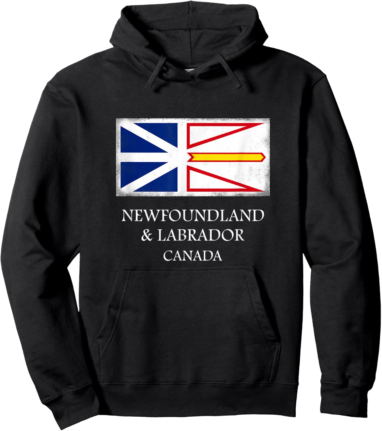Newfoundland and Labrador T Shirt Canada Province Flag Hoodie - Hoodie | Black