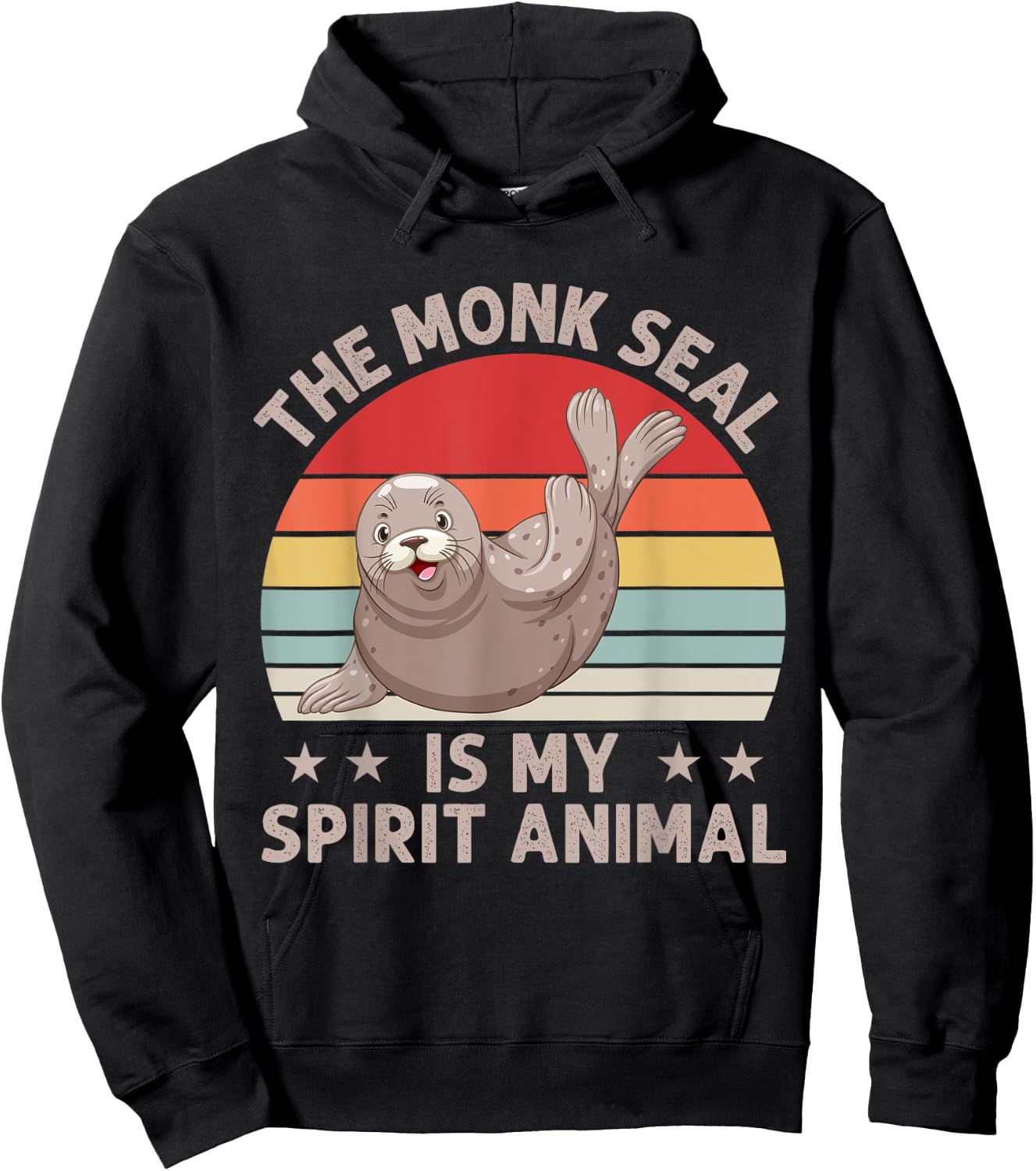 The Caribbean Monk Seal is my spirit Animal lovers Gifts Hoodie - Hoodie | Black