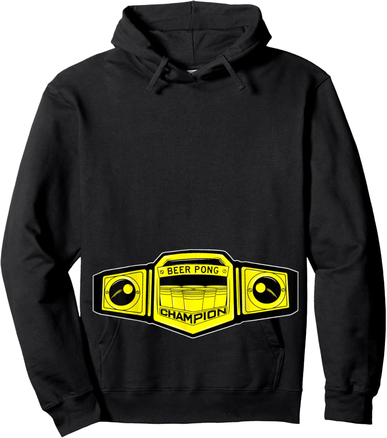 Beer Pong Champion Belt, Drinking Hoodie - Hoodie | Black