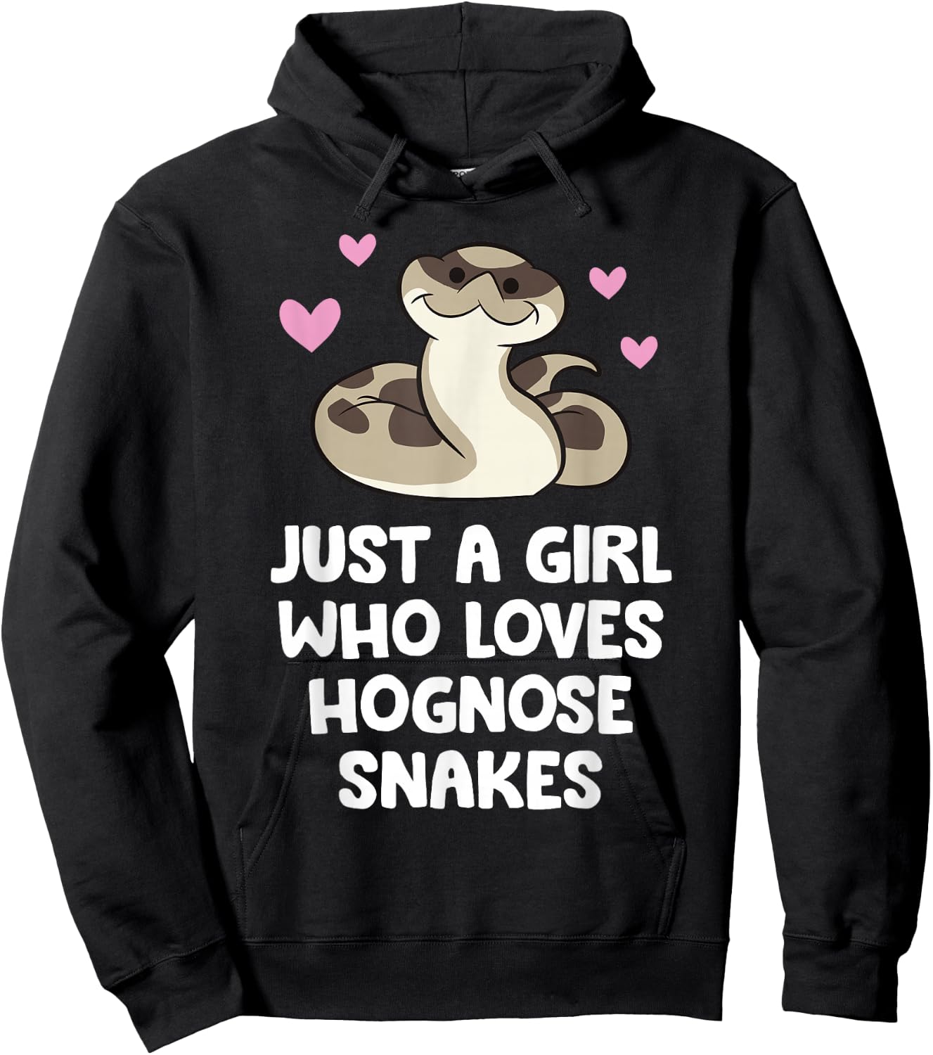 Just a Girl Who Loves Hognose Snakes Hoodie - Hoodie | Black