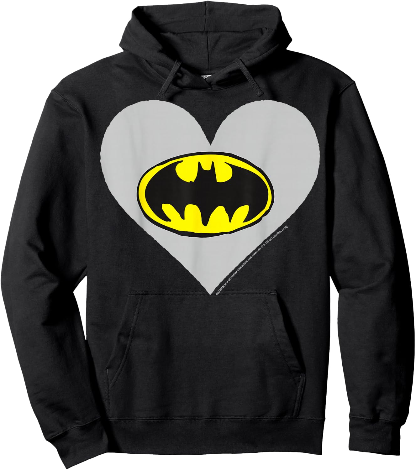 DC Comics Valentine's Day Batman Heart Logo Hoodie - Hoodie | Black