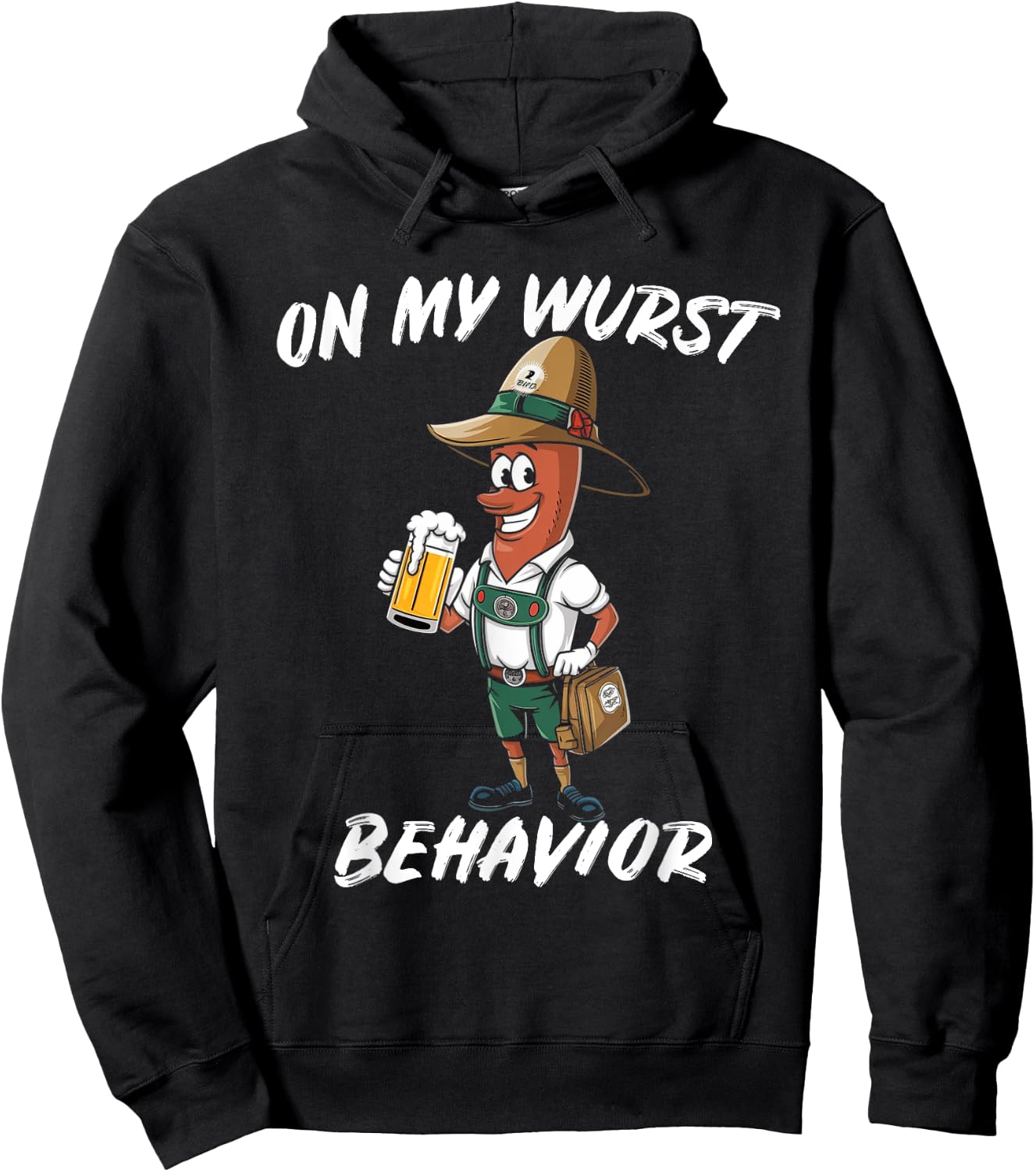 Oktoberfest On My Wurst Behavior Gift: Boys & Graphic Hoodie - Hoodie | Black