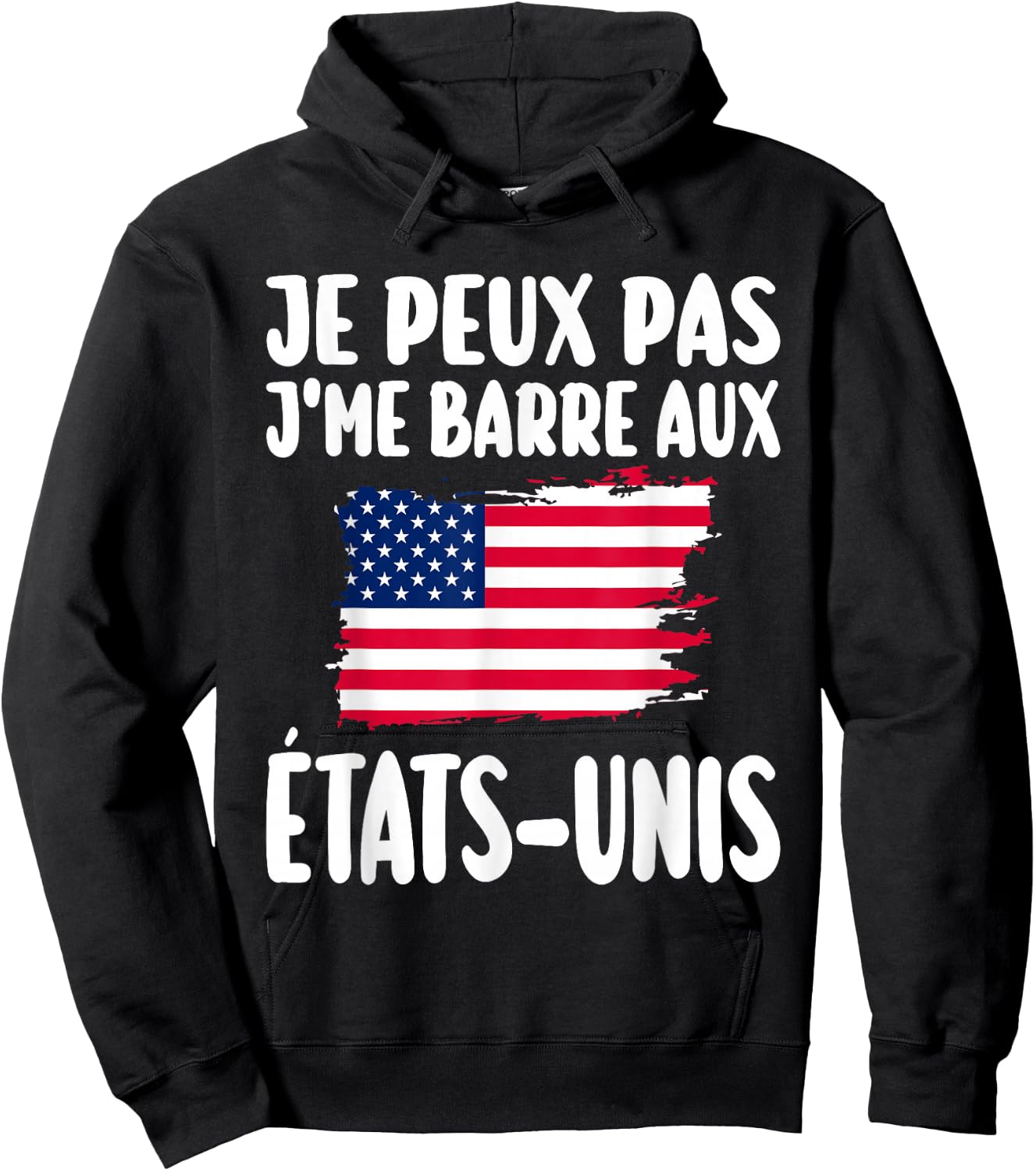 J'Peux Pas J'Me Barre USA Travel Gift , Black, S Hoodie - Hoodie | Black