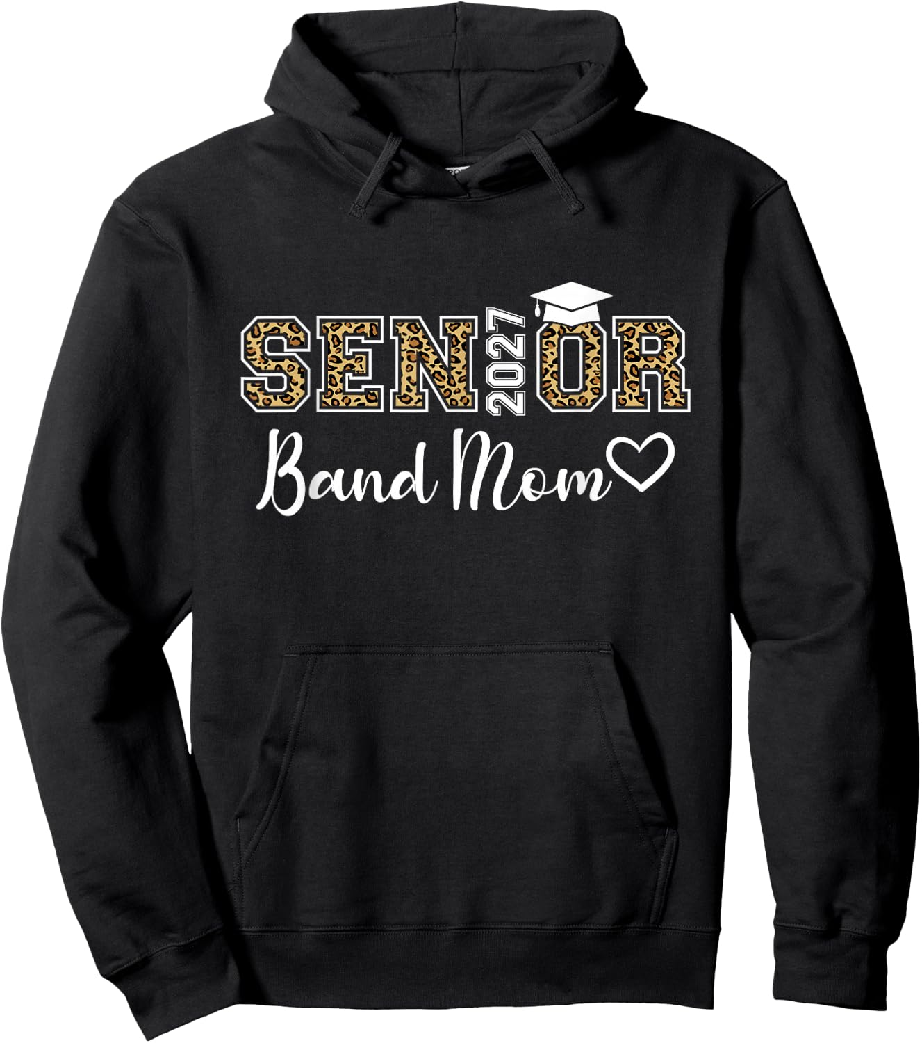 Senior Band Mom 2027 Marching Band Parent Class of 2027 Hoodie - Hoodie | Black