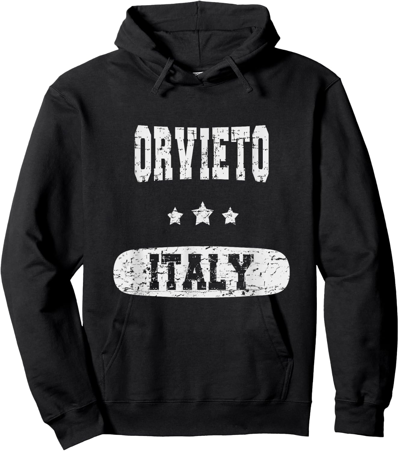 Vintage Orvieto, Italy Hoodie - Hoodie | Black
