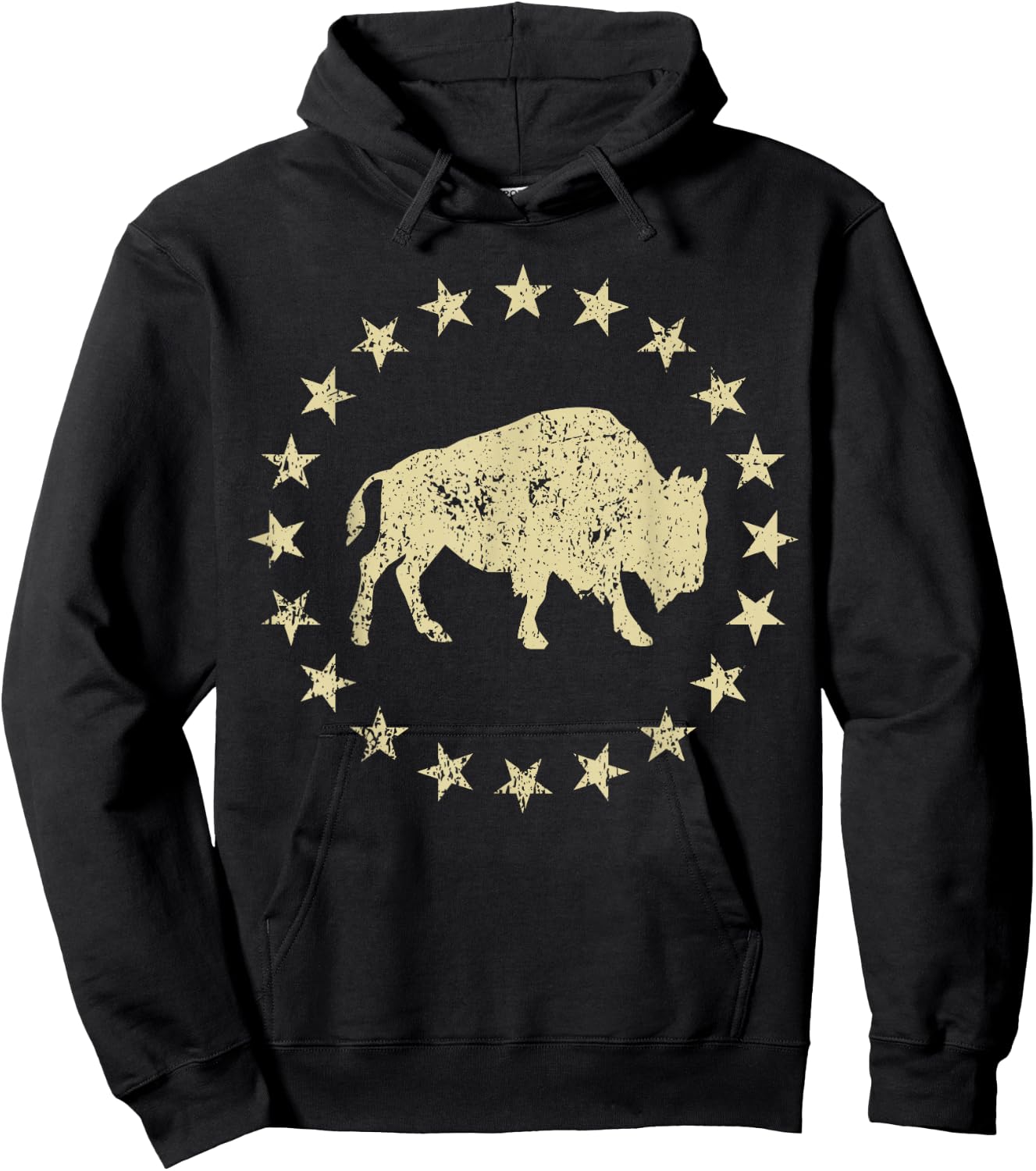 Buffalo Graphic Bison And Stars I Buffalo Hoodie - Hoodie | Black