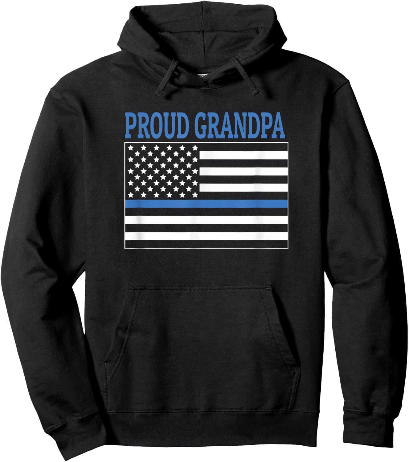 Police Officer Grandpa - Proud Grandpa Hoodie - Hoodie | Black