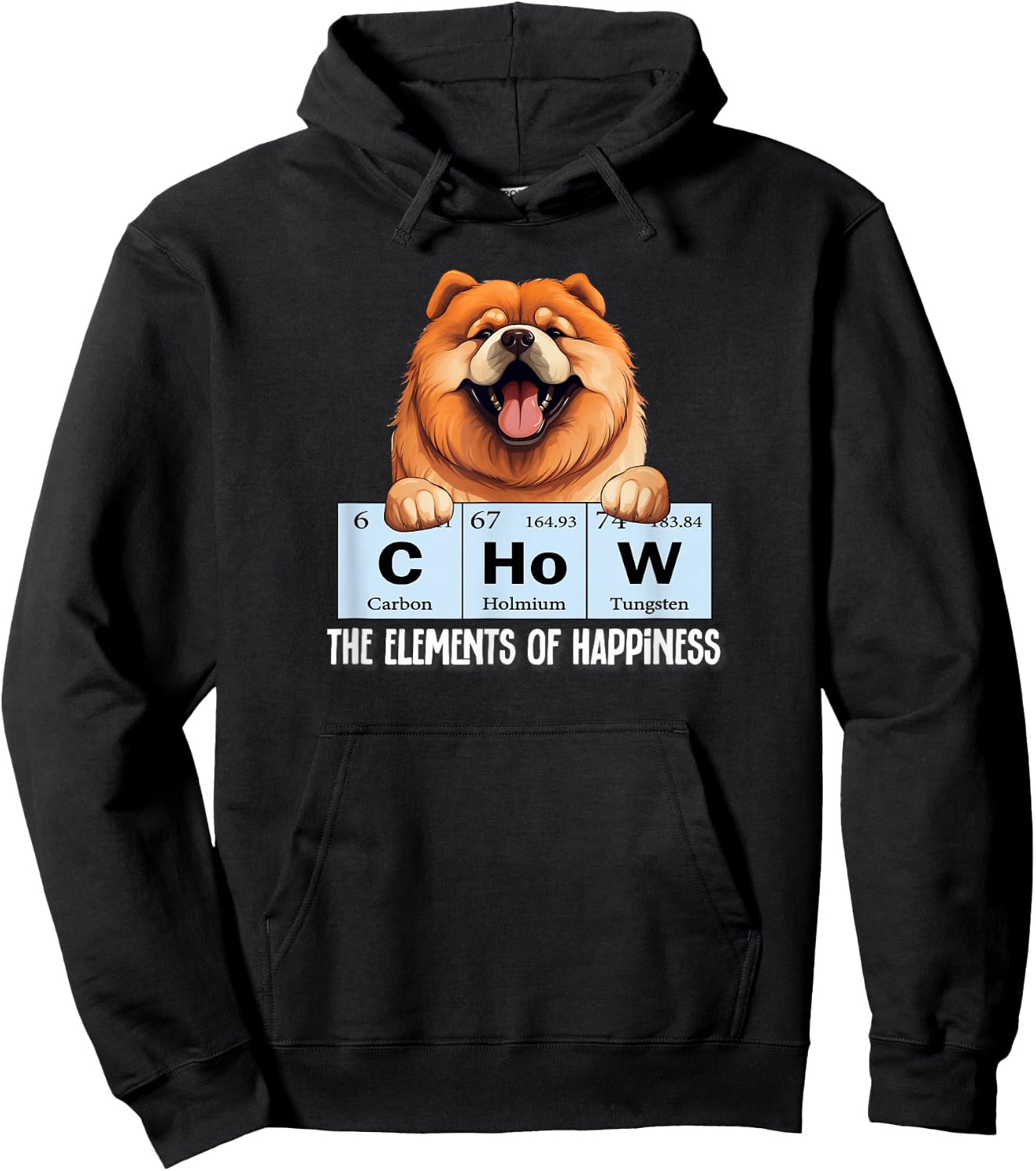 & Cute Elements of Happiness Chow Chow Lover Hoodie - Hoodie | Black