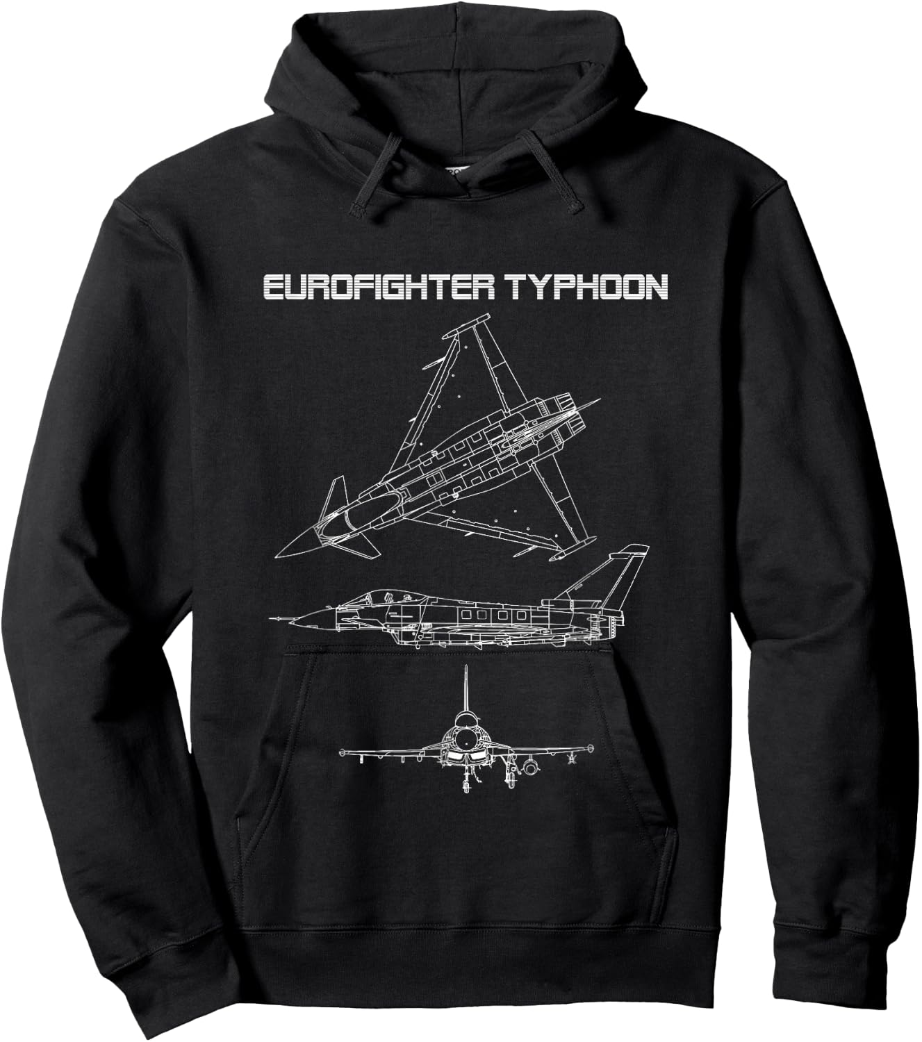 EF2000 Eurofighter Kampfflugzeug Hoodie - Hoodie | Black