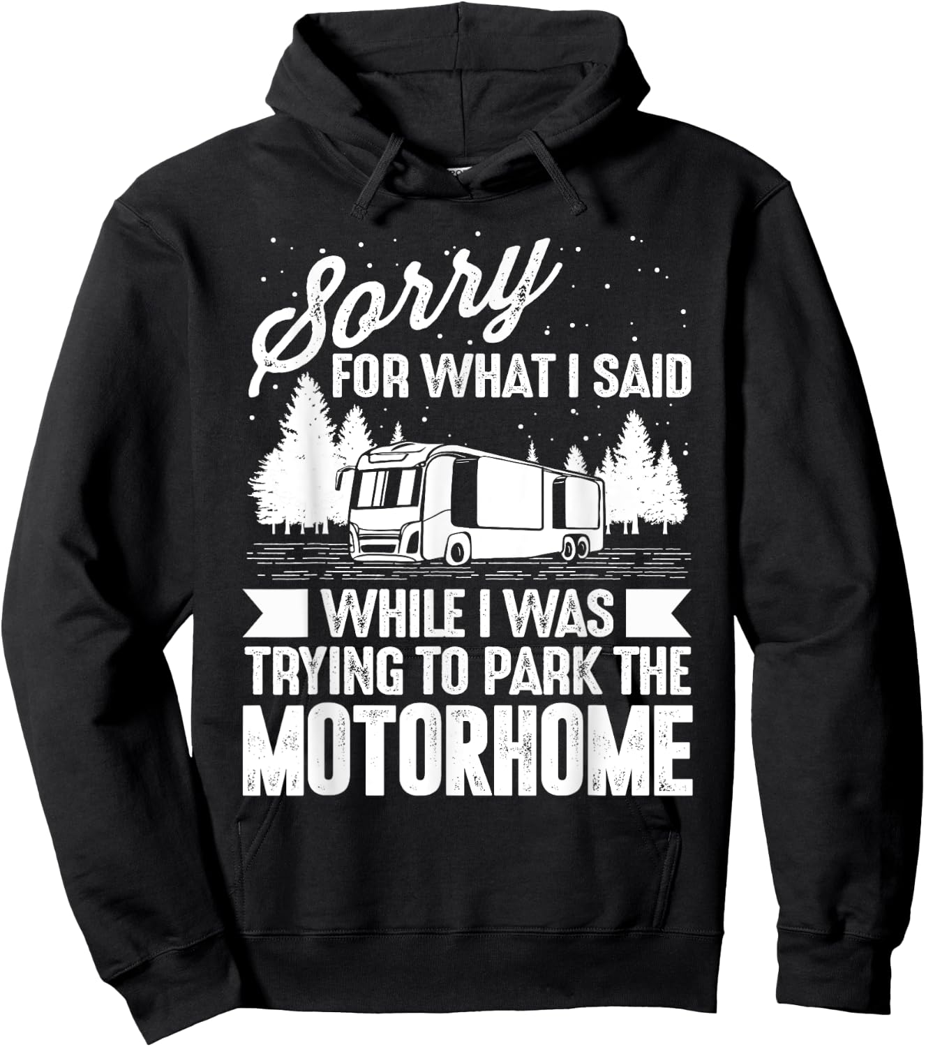 Funny RV Camping Shirts Men Women Camp Parking Motorhome Hoodie - Hoodie | Black