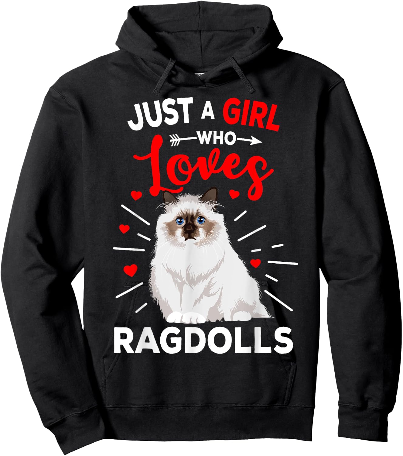 Ragdoll Cat Just A Girl Who Loves Ragdolls Cat Lover Hoodie - Hoodie | Black