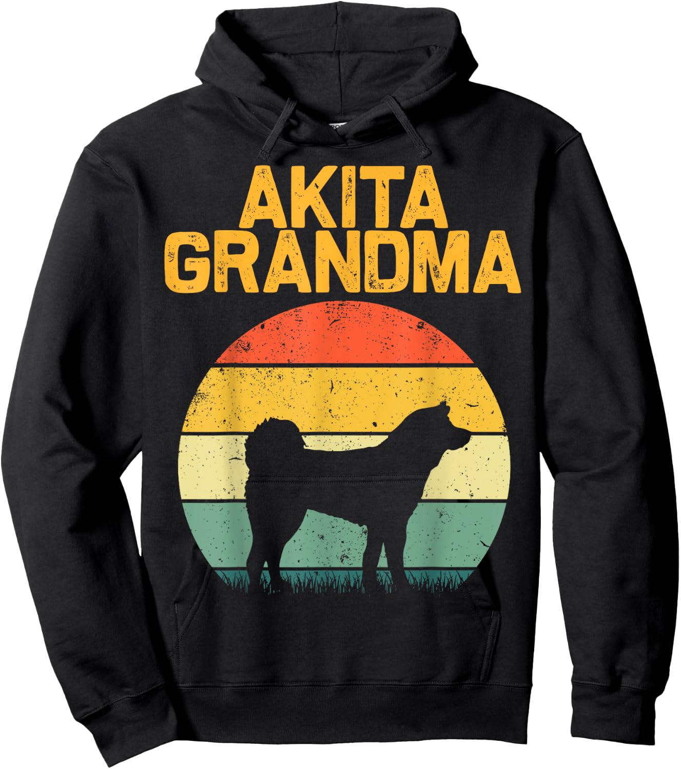 Funny Akita Dog Design For Grandma Women Shibu Inu Lovers Hoodie - Hoodie | Black