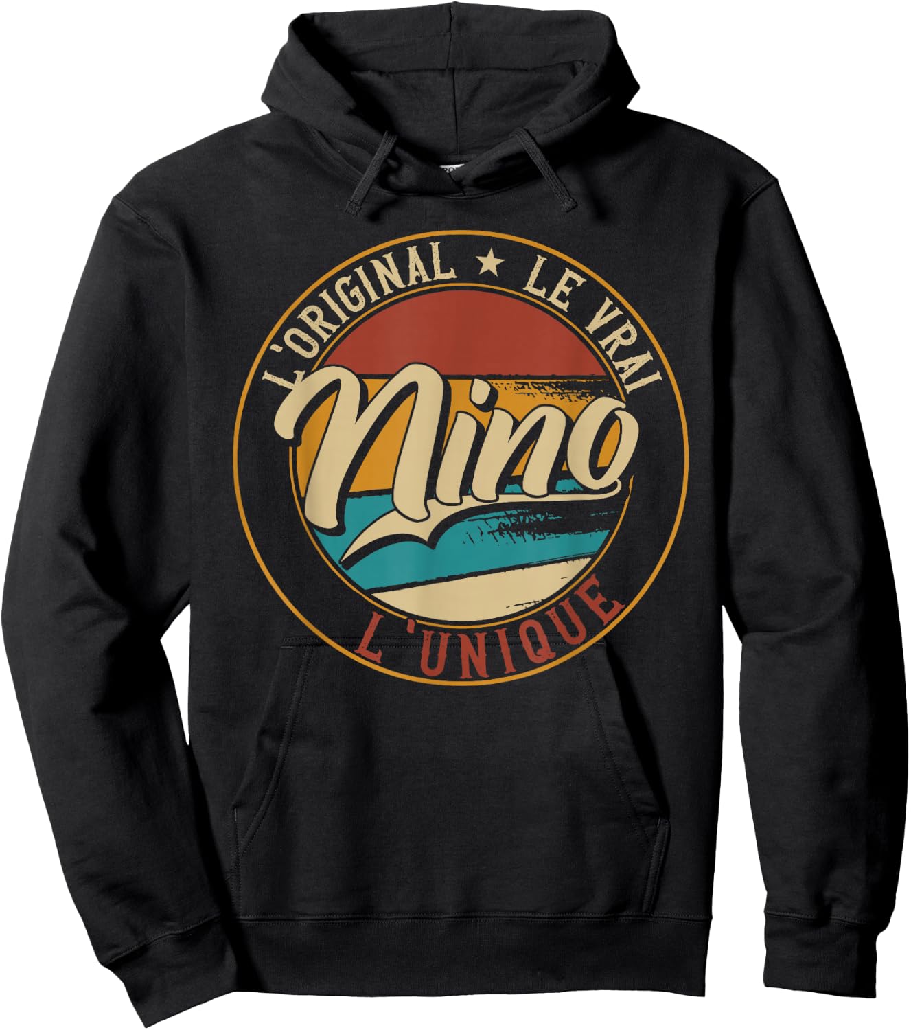 Nino The Original The True The Unique Men & Boys , Black Hoodie - Hoodie | Black